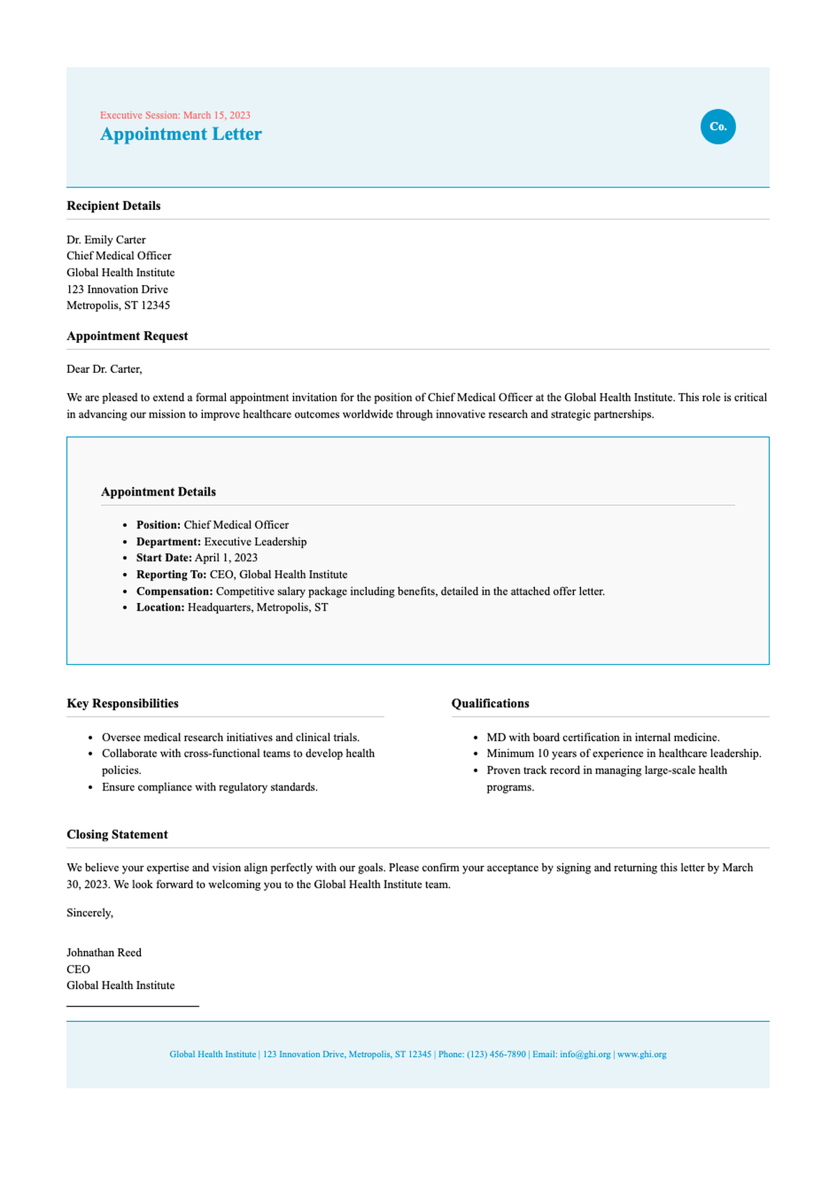 Sample appointment request letter for district office with placeholder fields_variant_3